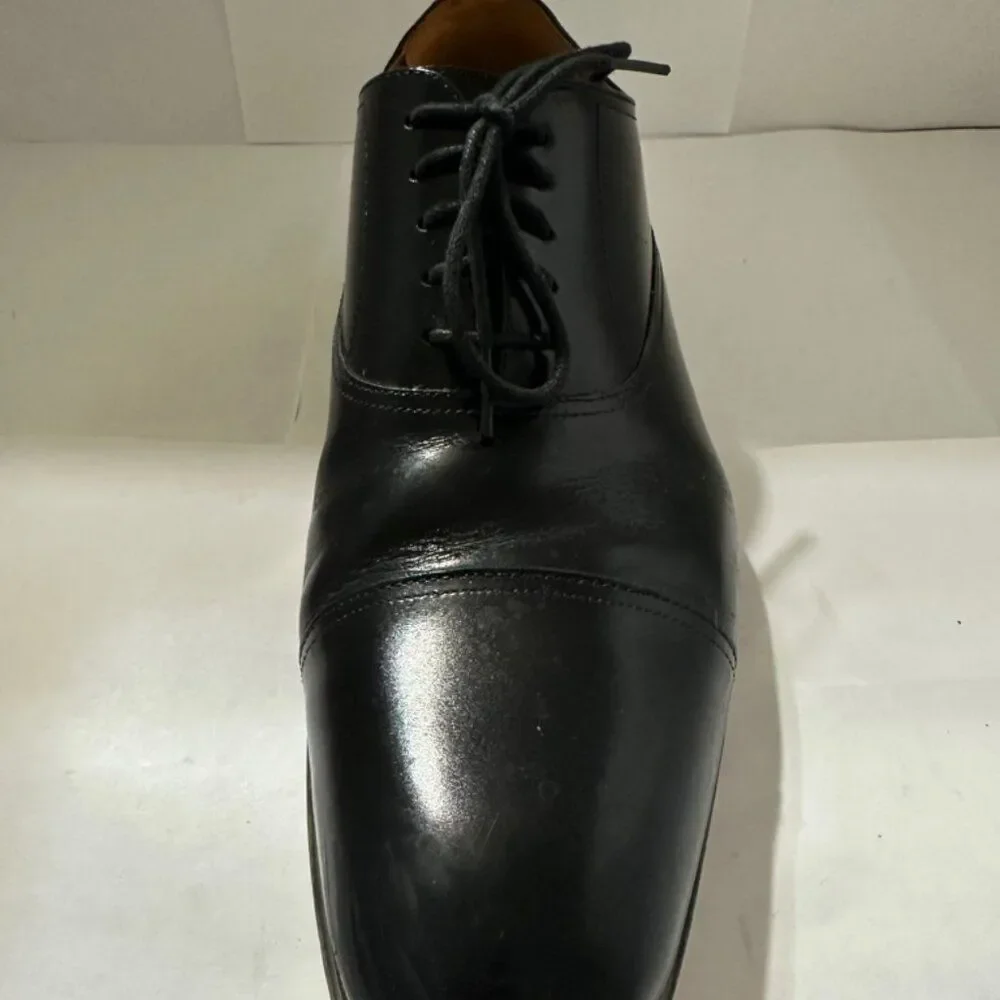 Flosheim Mens Black Leather Dress Shoes size 9 D